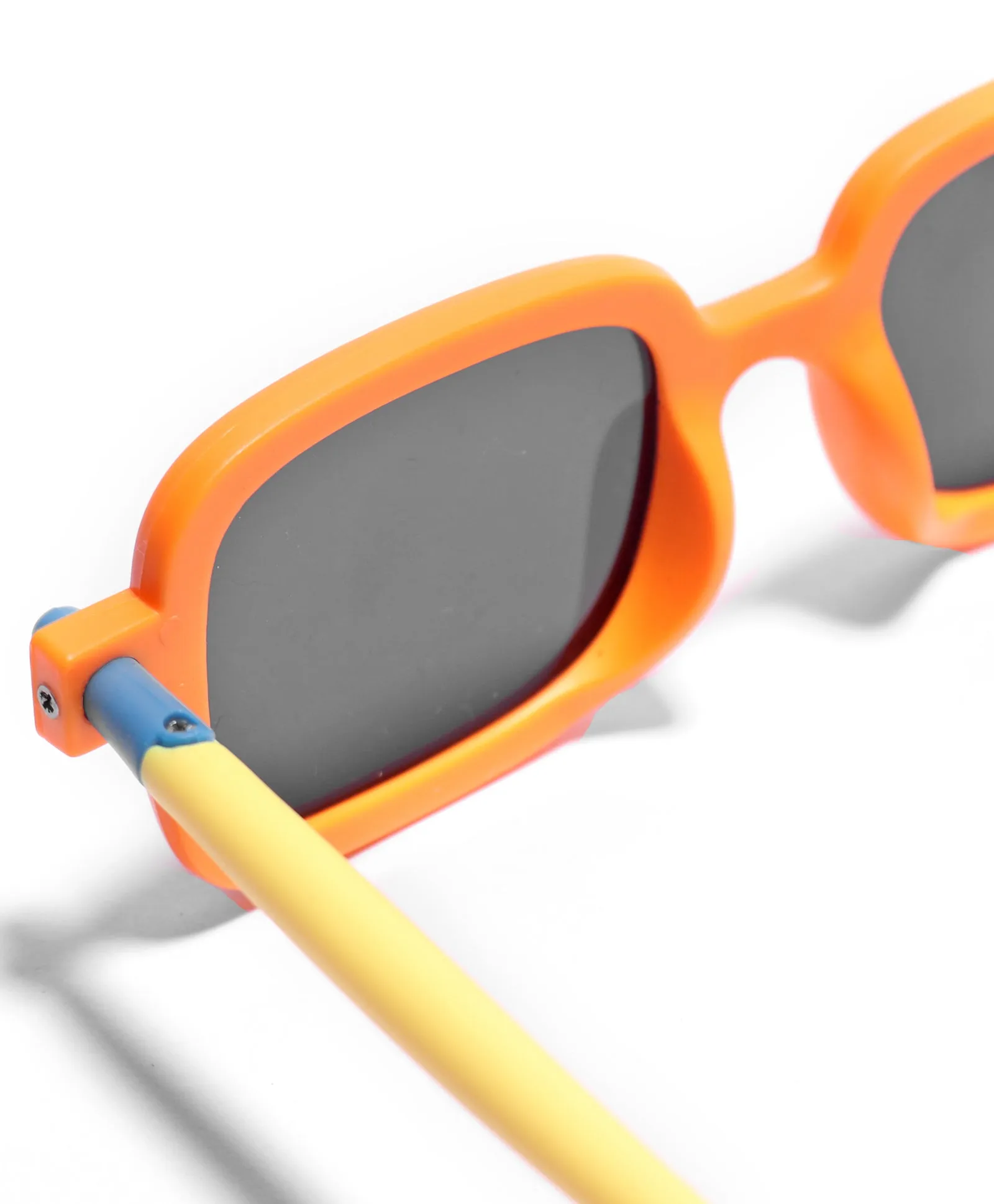 SOLID SUQARE SHAPE SUNGLASSES - ORANGE