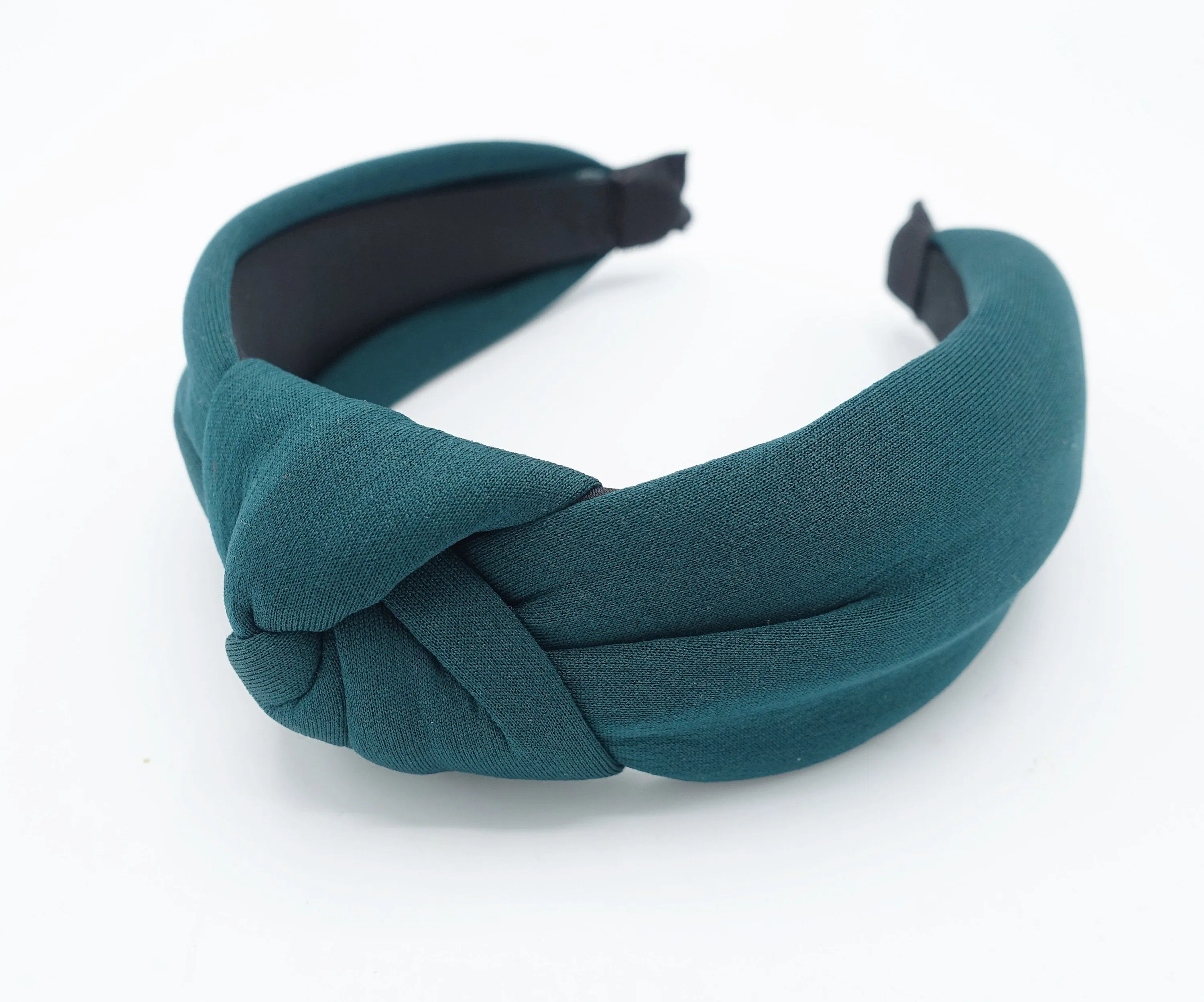 solid thick fabric knotted headband simple basic practical hairband women hair accessory