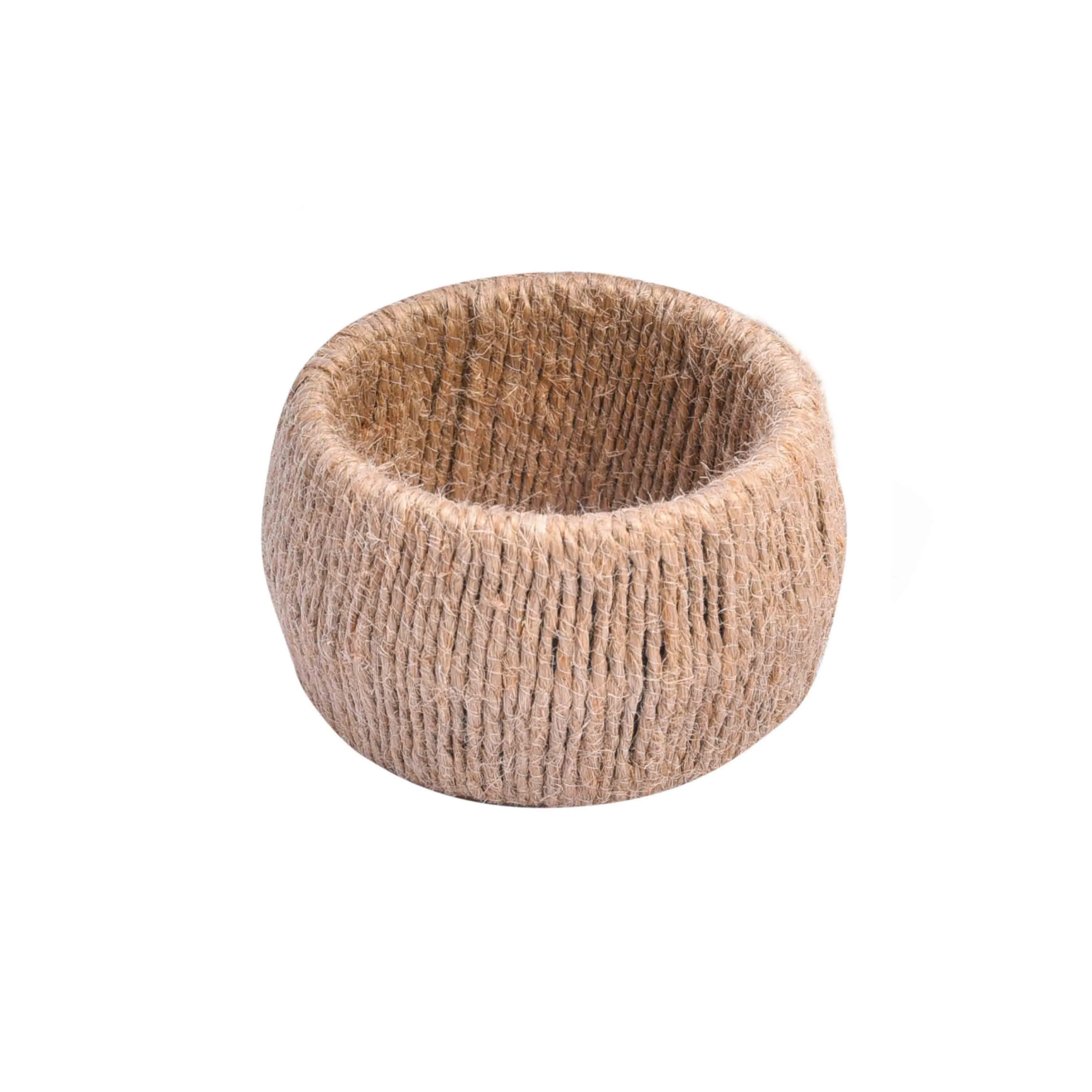 Spooling Around Jute Napkin Ring in Natural, Set of 4