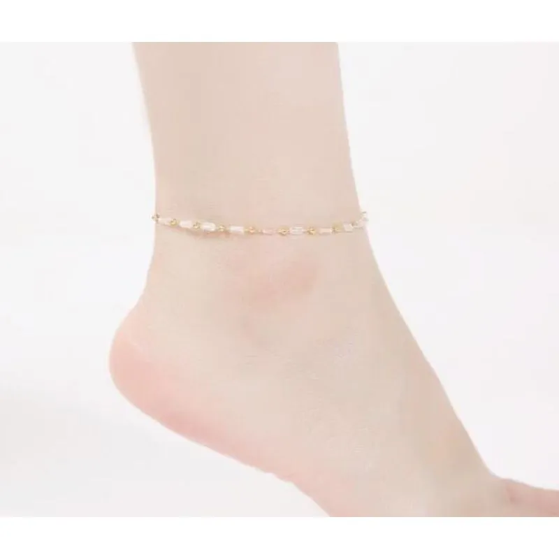 Sterling Two Layers Silver Star Anklet