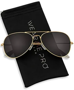 Stylish Metal Black Aviator Sunglasses For Unisex