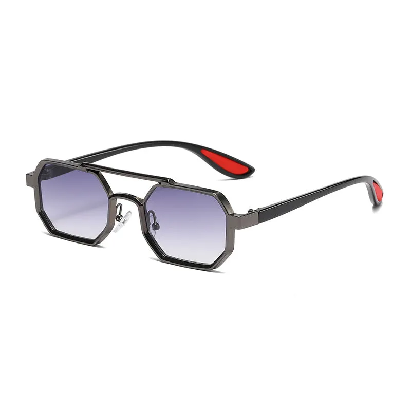 Stylish Metal Sunglasses | Large Frame UV400 Sun-Resistant Glasses