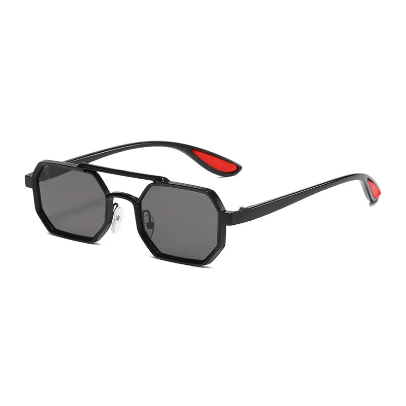 Stylish Metal Sunglasses | Large Frame UV400 Sun-Resistant Glasses