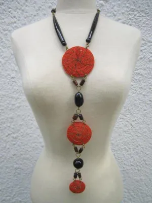 Triple X Necklace Orange