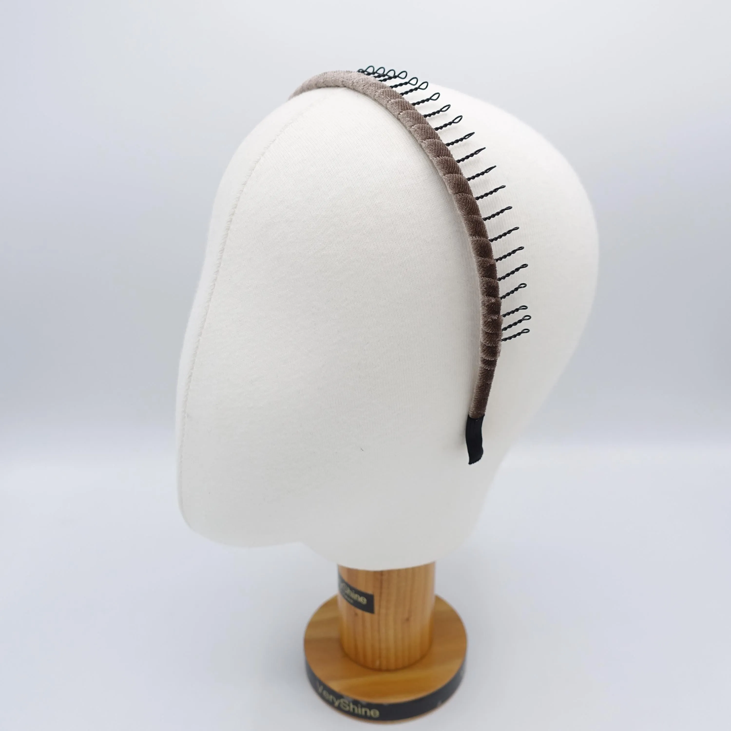 velvet comb headband, velvet wrap hairband for women