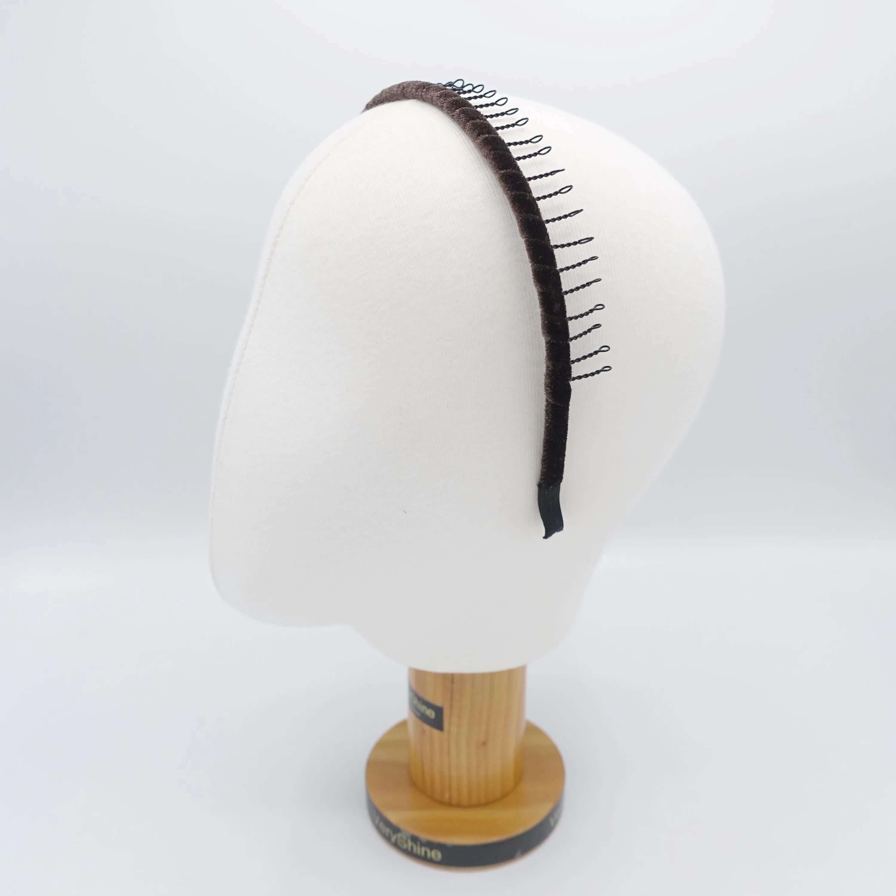 velvet comb headband, velvet wrap hairband for women