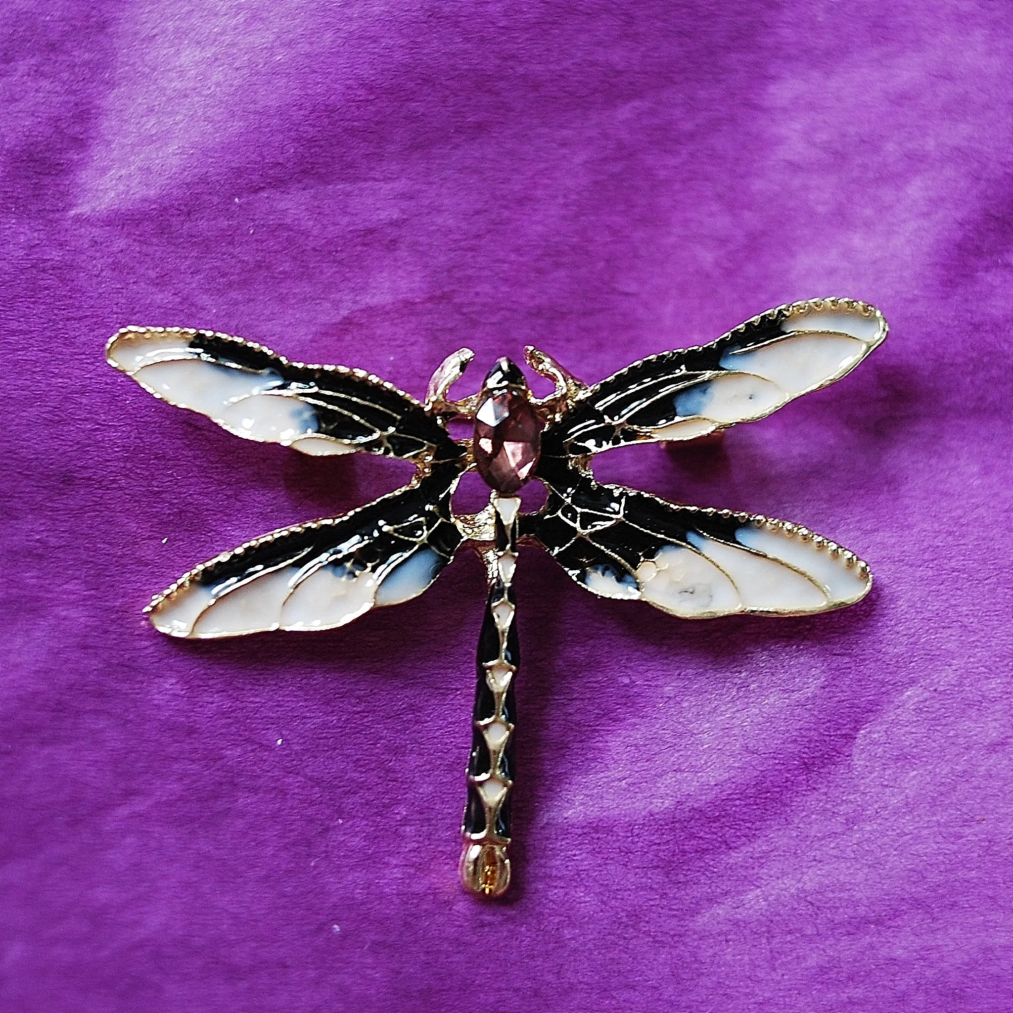 Vintage Hat with Dragonfly Brooch