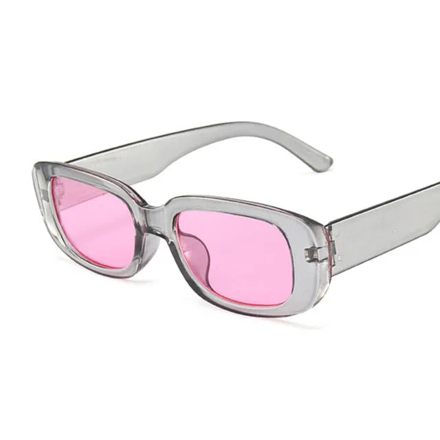 Vintage Women Sunglasses, Retro Rectangle Female eyewear, High Quality Sunwears