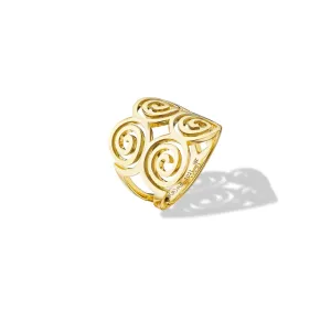 Yellow Gold Essence Statement Spiral Ring