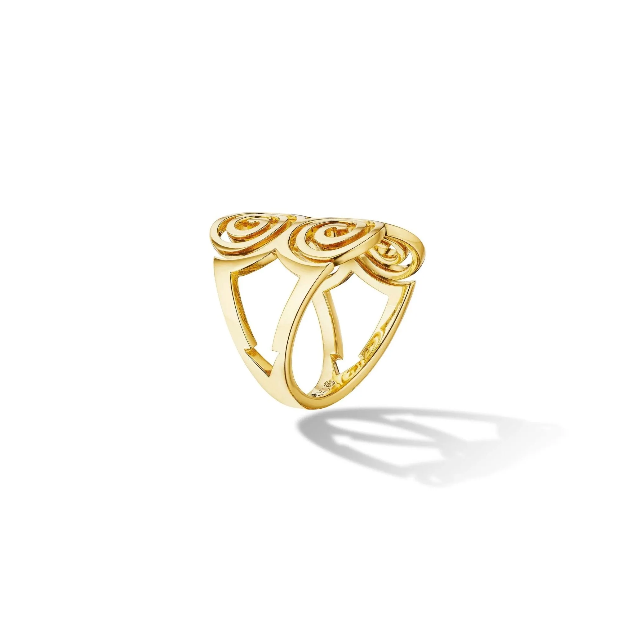 Yellow Gold Essence Statement Spiral Ring