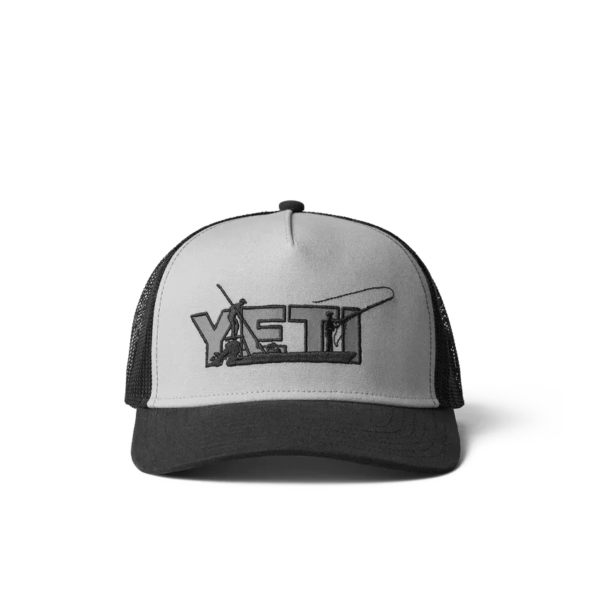 Yeti Skiff Trucker Hat Black Grey